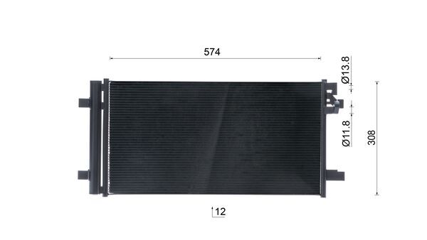 Ilustracja AC 1139 000S MAHLE skraplacz, klimatyzacja