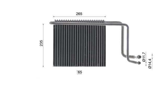 Ilustracja AE 65 000S MAHLE parownik, instalacja klimatyzacji
