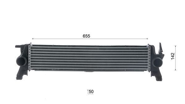 Ilustracja CI 153 000S MAHLE chłodnica powietrza doładowującego - intercooler