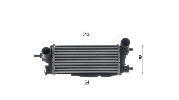 Ilustracja CI 677 000S MAHLE chłodnica powietrza doładowującego - intercooler