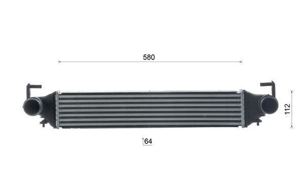 Ilustracja CI 683 000S MAHLE chłodnica powietrza doładowującego - intercooler
