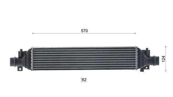 Ilustracja CI 690 000S MAHLE chłodnica powietrza doładowującego - intercooler