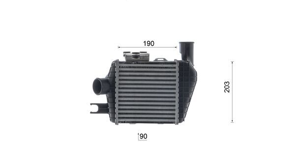 Ilustracja CI 692 000S MAHLE chłodnica powietrza doładowującego - intercooler
