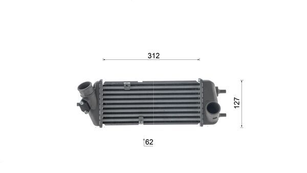 Ilustracja CI 693 000S MAHLE chłodnica powietrza doładowującego - intercooler