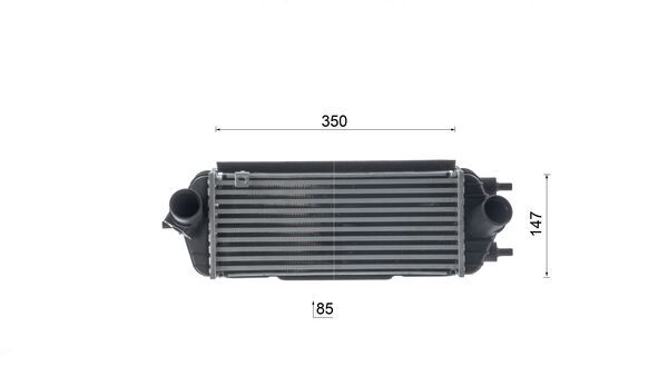 Ilustracja CI 695 000S MAHLE chłodnica powietrza doładowującego - intercooler