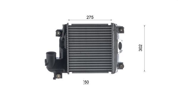 Ilustracja CI 608 000S MAHLE chłodnica powietrza doładowującego - intercooler