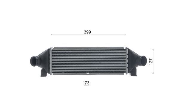 Ilustracja CI 689 000S MAHLE chłodnica powietrza doładowującego - intercooler