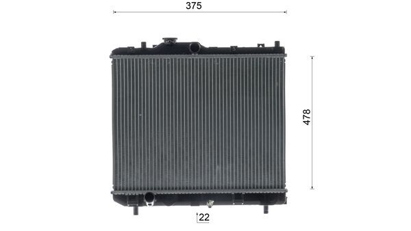 Ilustracja CR 2687 000S MAHLE chłodnica cieczy
