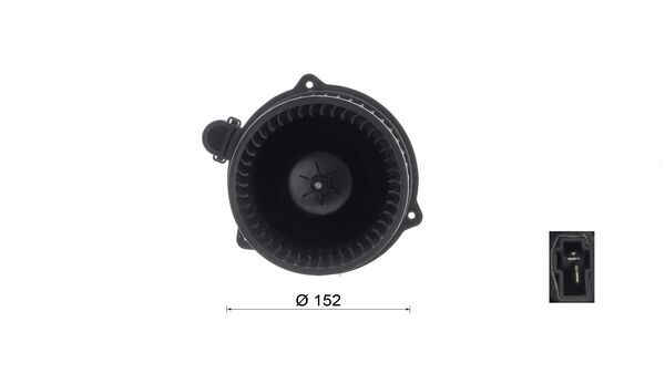 Ilustracja AB 384 000S MAHLE wentylator wewnętrzny