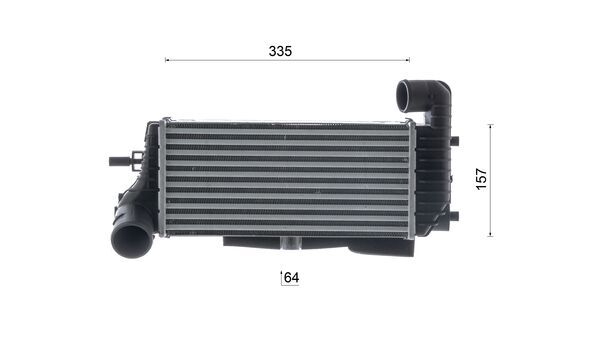 Ilustracja CI 245 000S MAHLE chłodnica powietrza doładowującego - intercooler