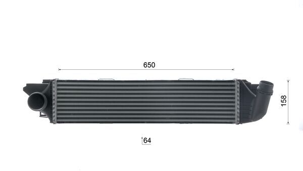 Ilustracja CI 31 000S MAHLE chłodnica powietrza doładowującego - intercooler