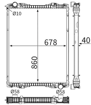 Ilustracja CR 1175 000S MAHLE chłodnica cieczy