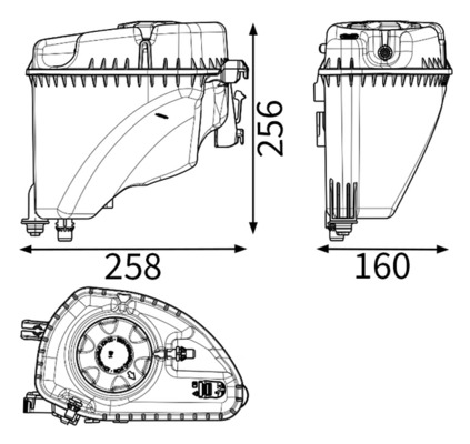 Ilustracja CRT 240 000S MAHLE zbiorniczek wyrównawczy, płyn chłodzący