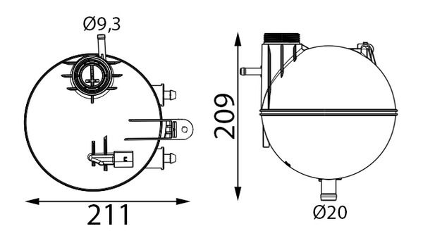 Ilustracja CRT 157 000S MAHLE zbiorniczek wyrównawczy, płyn chłodzący