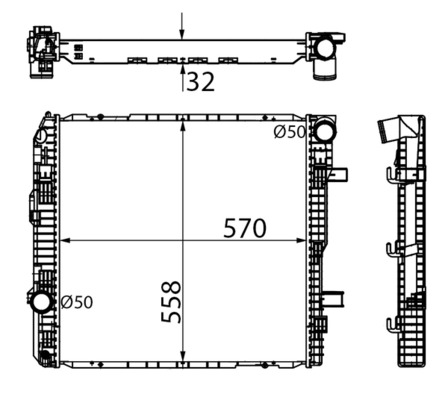 Ilustracja CR 674 000S MAHLE chłodnica cieczy