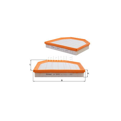 Ilustracja LX 2075 MAHLE filtr powietrza