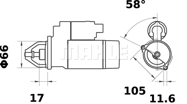 Ilustracja MS 414 MAHLE rozrusznik