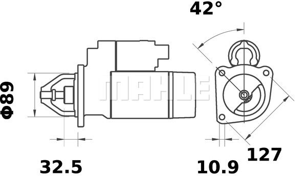 Ilustracja MS 399 MAHLE rozrusznik