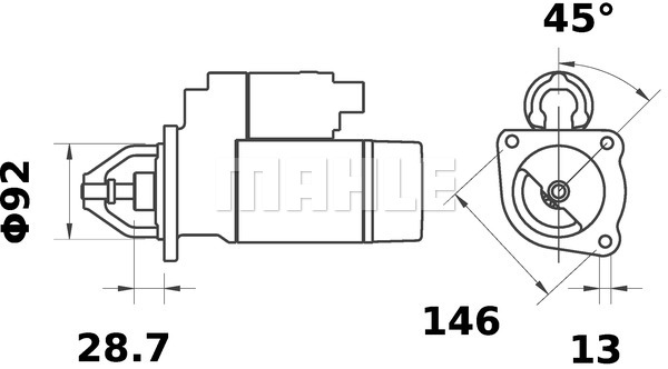 Ilustracja MS 267 MAHLE rozrusznik