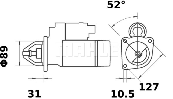 Ilustracja MS 232 MAHLE rozrusznik