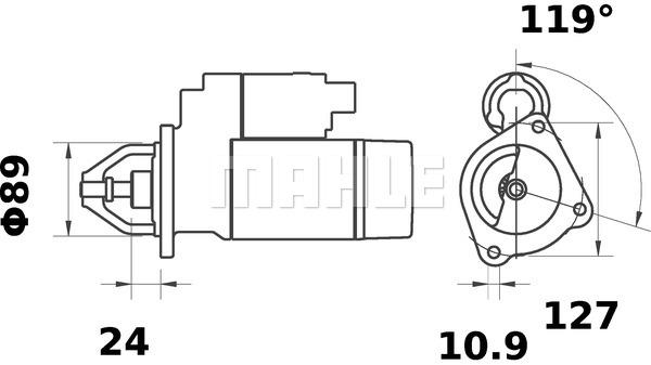 Ilustracja MS 84 MAHLE rozrusznik