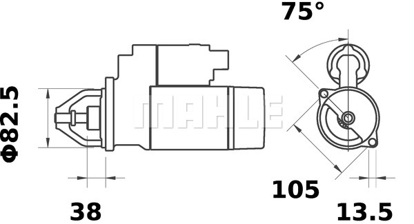 Ilustracja MS 45 MAHLE rozrusznik