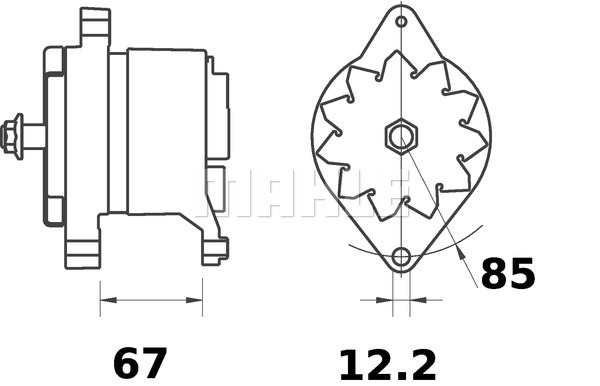 Ilustracja MG 515 MAHLE alternator