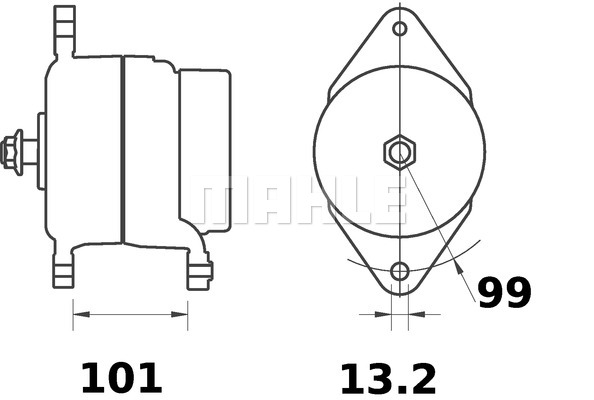 Ilustracja MG 575 MAHLE alternator