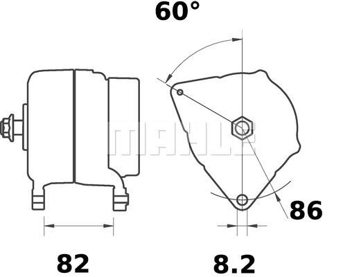 Ilustracja MG 560 MAHLE alternator
