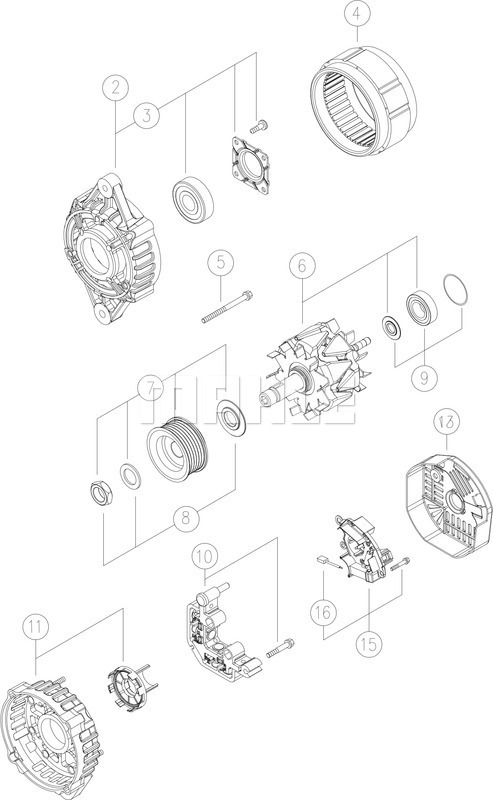 Ilustracja MG 23 MAHLE alternator