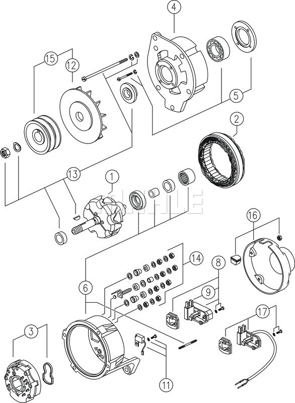 Ilustracja MG 163 MAHLE alternator