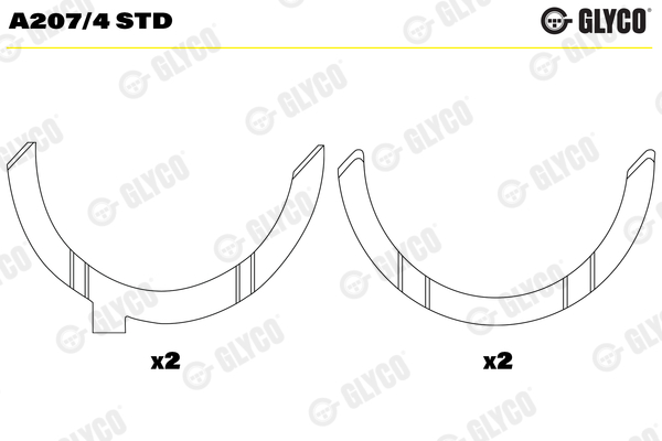 Ilustracja A207/4 STD GLYCO podkładka dystansowa, wał korbowy