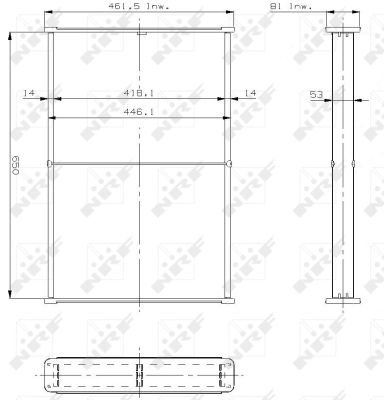 Ilustracja 14023 NRF siatka chłodnicy, układ chłodzenia silnika