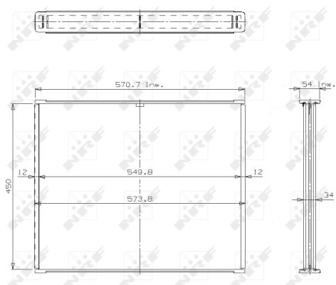 Ilustracja 14238 NRF siatka chłodnicy, układ chłodzenia silnika