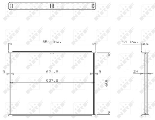 Ilustracja 14265 NRF siatka chłodnicy, układ chłodzenia silnika
