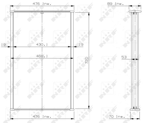 Ilustracja 14507 NRF siatka chłodnicy, układ chłodzenia silnika