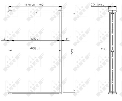 Ilustracja 14508 NRF siatka chłodnicy, układ chłodzenia silnika