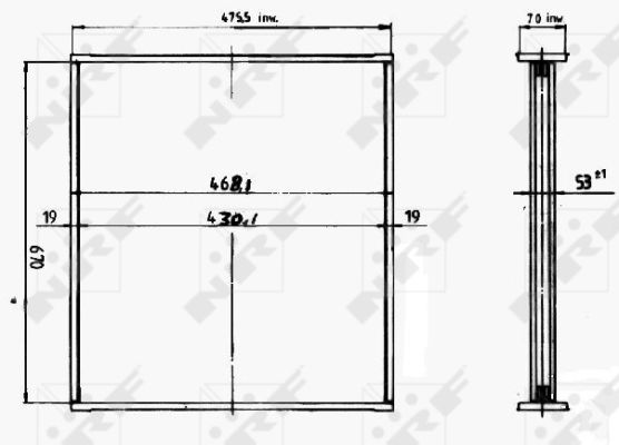 Ilustracja 14511 NRF siatka chłodnicy, układ chłodzenia silnika