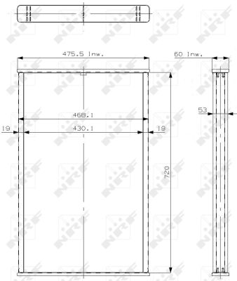 Ilustracja 14522 NRF siatka chłodnicy, układ chłodzenia silnika