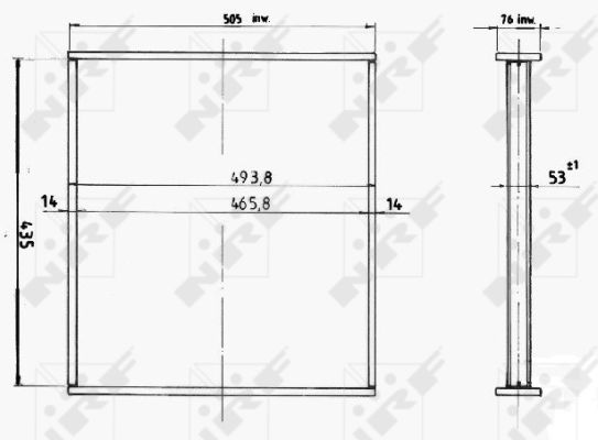 Ilustracja 14593 NRF siatka chłodnicy, układ chłodzenia silnika