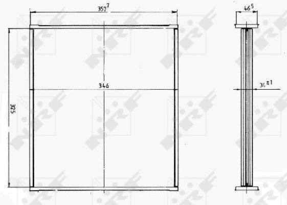 Ilustracja 14600 NRF siatka chłodnicy, układ chłodzenia silnika