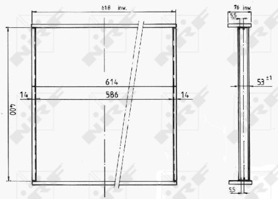 Ilustracja 14624 NRF siatka chłodnicy, układ chłodzenia silnika