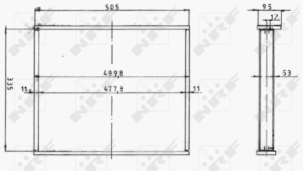 Ilustracja 14820 NRF siatka chłodnicy, układ chłodzenia silnika