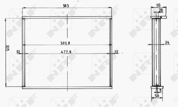 Ilustracja 14821 NRF siatka chłodnicy, układ chłodzenia silnika