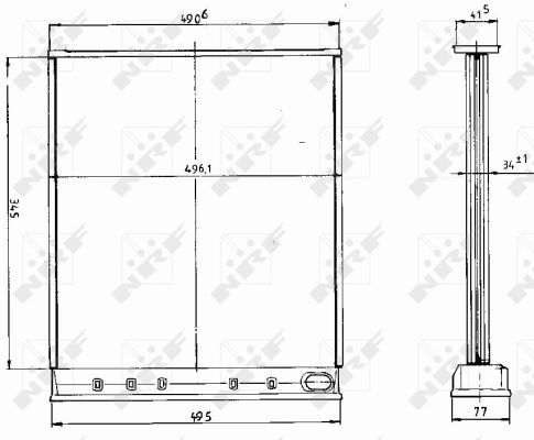 Ilustracja 15012 NRF siatka chłodnicy, układ chłodzenia silnika