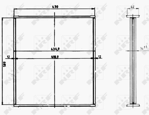Ilustracja 15020 NRF siatka chłodnicy, układ chłodzenia silnika