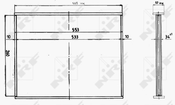 Ilustracja 15809 NRF siatka chłodnicy, układ chłodzenia silnika