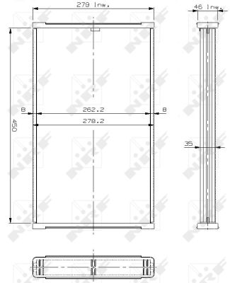 Ilustracja 17306 NRF siatka chłodnicy, układ chłodzenia silnika
