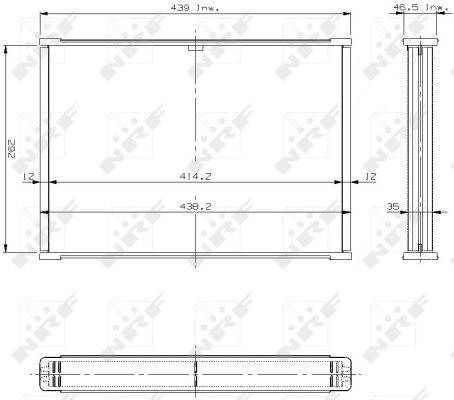 Ilustracja 17302 NRF siatka chłodnicy, układ chłodzenia silnika