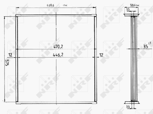 Ilustracja 17602 NRF siatka chłodnicy, układ chłodzenia silnika